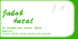 jakob antal business card